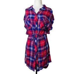 Rails Brooke Plaid  Mini Dress in Cobalt  ; Cherry  ; white